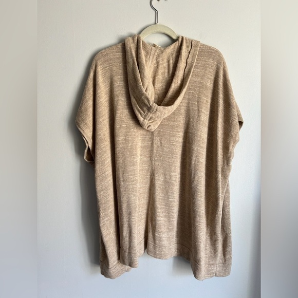 246 Eileen Fisher Organic Cotton Knit Open Front Hooded Cardigan Size S/M - Picture 9 of 17